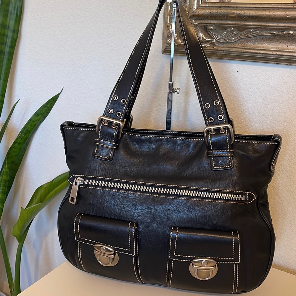 Marc Jacobs Stella Black Leather Tote EUC